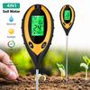 Soil PH Meter 4 In1 LCD Temperature Solar Moisture PH Garden Soil Tester LCD Display