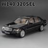 1:24 W140 320SEL M3 Toy Car Model Alloy Diecast Sound Light Pull Back Miniature Vehicles Models Christmas Gifts for Kids