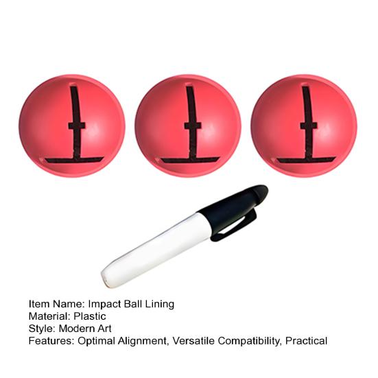 3 шт. Инструмент для выравнивания мяча для гольфа, Шаблон для разметки мяча для импакта, Точная целевая линия на лице клюшки-паттера, Помощь для точного паттинга