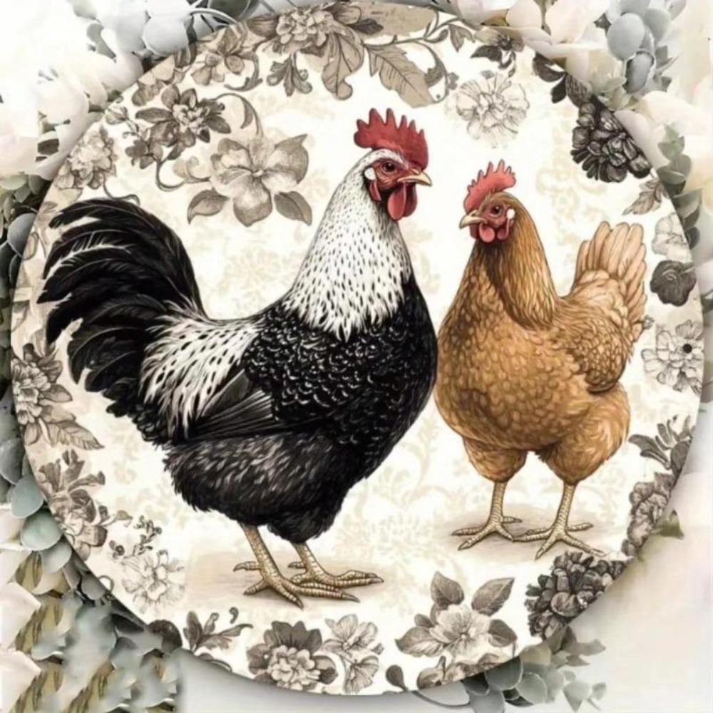 Винтажное Металлическое Настенное Искусство 'Курица' Декор для Дома Кафе Подарок