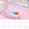 10Pcs Earrings Jewelry Plastic Rectangle Mini Boxes Storage Case Container Packaging Box