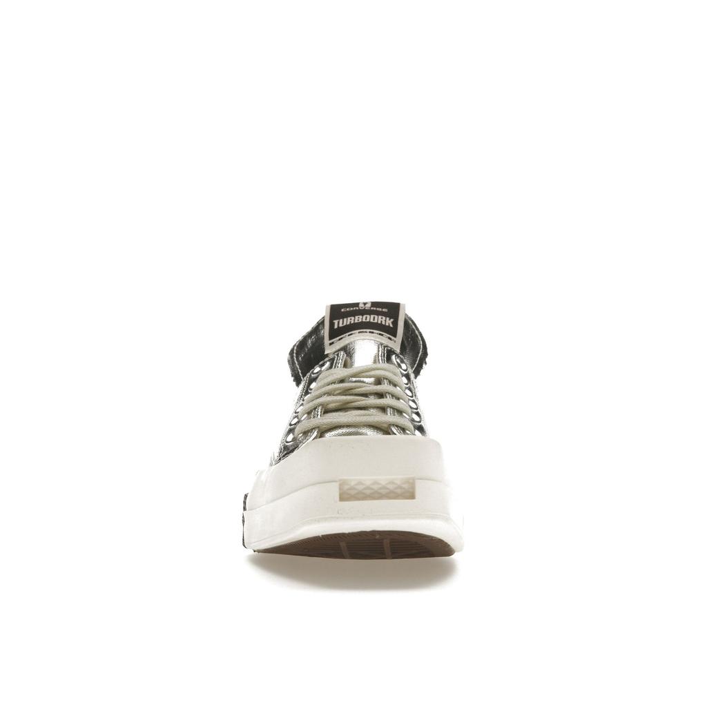 Rick Owens x Converse TURBODRK Chuck 70 Low Серебряный лак Унисекс Кроссовки Эглет Черный A01292C