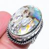 Abalone Shell Gemstone 925 Sterling Silver Gift Jewelry Ring Size 10