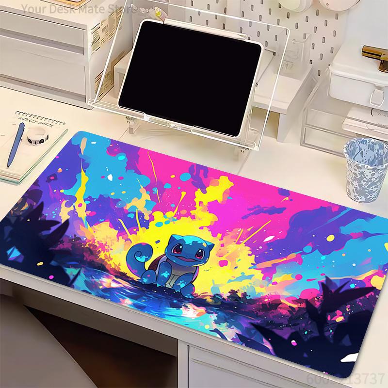 Mouse pad pc speed For e-sports players Office P-Pokemon Squirtle Computer Keyboard Pad Non Slip Desk Mat High-Quality Mousepad