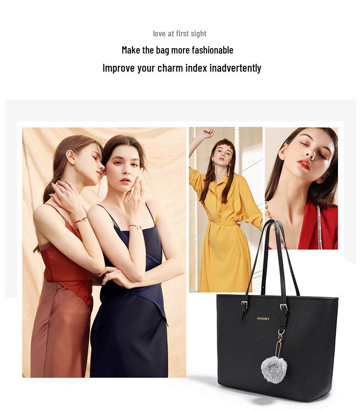 2025 Fall/Winter Women's Embossed Large Handbag - European & American Fashion, Shoulder/Crossbody