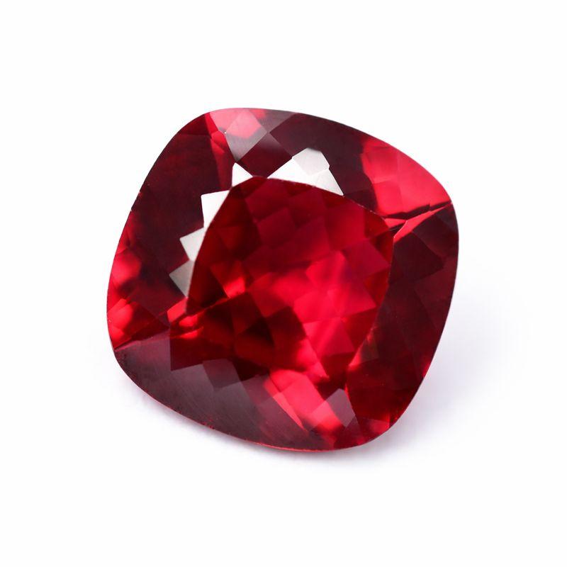 Natural Red Ruby Loose Gemstone Square Cushion Cut 14 ct for Her/Him for Jewelry Making and Crafts