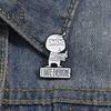 Unisex Cartoon Brooch Despise I Hate Everyone Middle Finger Pin DIY Kit Interactive Mood Expressing Pin Men Women Clothes Bag Brooch
