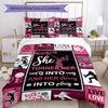 3pcs Custom Name volleyball Bedding Set Duvet Cover Closure Includes 1 Duvet Cover & 2 Pillowcases, Soft and Comfortable for All Seasons.