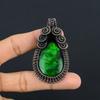 Green Flash Labradorite Pendant Gemstone Jewelry, 999 Copper Wire Wrapped Pendant, Handmade Jewelry Birthstone Pendant, Gift For Him