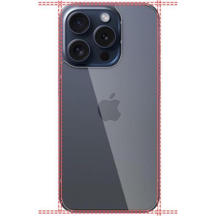 Защита задней панели и камеры - Phonillico - iPhone 15 PRO MAX - Набор 2 шт. - Закаленное стекло - Устойчивое к царапинам
