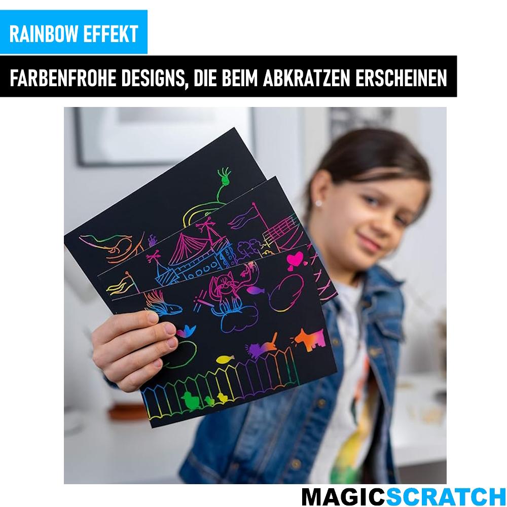 MAGICSCRATCH Креативный набор для рукоделия 50x скретч-бумага для рисования и рукоделия