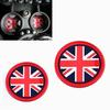Красные подставки под стаканы в стиле флага Великобритании Union Jack, 73 мм, для передних подстаканников MINI Cooper