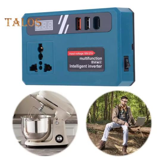 120 Вт Инвертор 18-21 В постоянного тока в 220 В переменного тока Инвертор Электрический инструмент для работы на открытом воздухе Инвертор аккумулятора для телефона ноутбука Светодиодная лампа