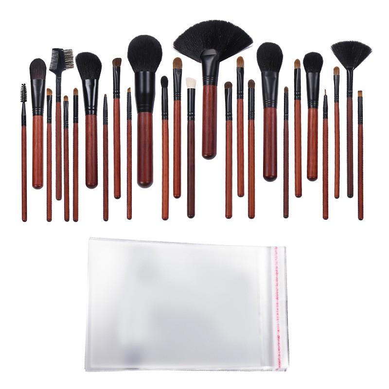 26pcs Animal Wool Makeup Brush Set Wooden Handle Professional Cosmetic Brushes Beauty