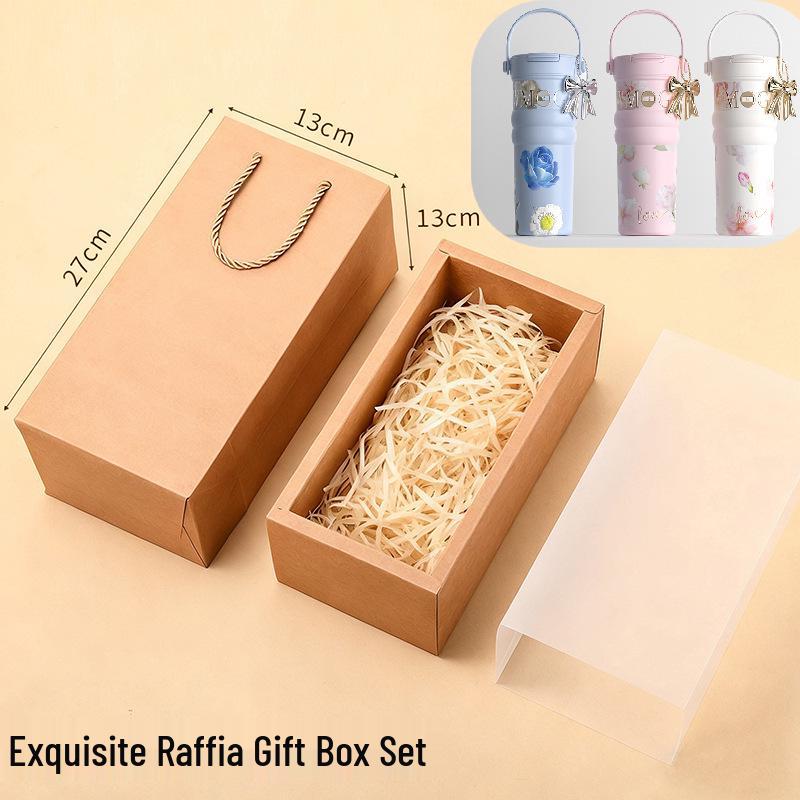 Большая цветочная термокружка из нержавеющей стали для путешествий - Идеально подходит для автомобиля и кофе