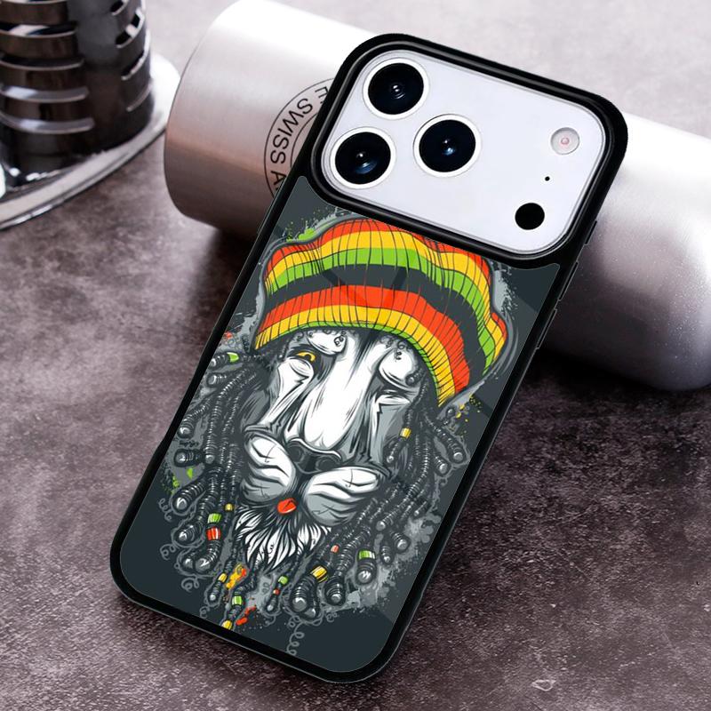 Чехол для телефона Rasta Lion Reggae Bob Marleys для iPhone 17 16 15 Pro Max Air 14 13 12 11 Plus Ударопрочный Capa Cover
