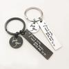 Round Pendant Car Key Ring I Love You Keyring Drive Safe Keychain I Need You Here With Me