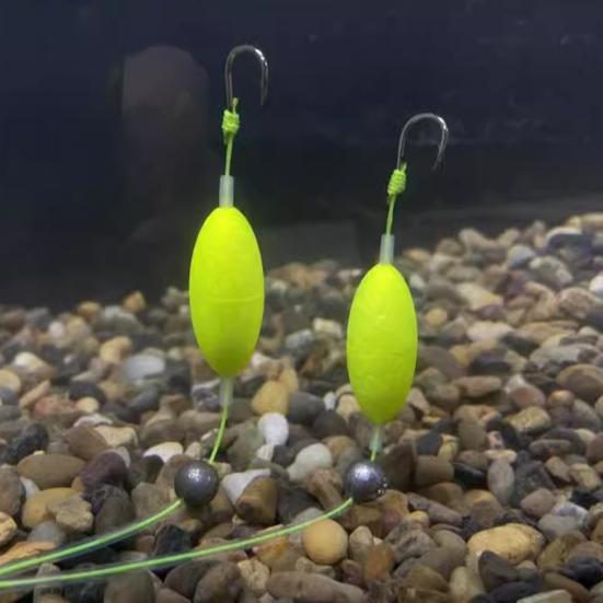 Carp Fishing Rig with Double Hooks Reverse Bottom Line Offshore Surf Saltwater Fishing Rig with Space Bean Fishing Accessories