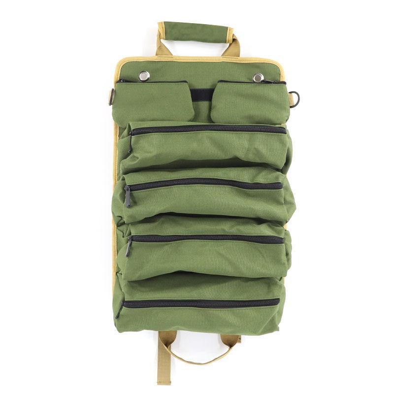 Multifunctional Roll Up Tool Bag, 1 Count Portable Tool Storage Bag with Handle, Space Saving Tool Organizer for Home & Garden &