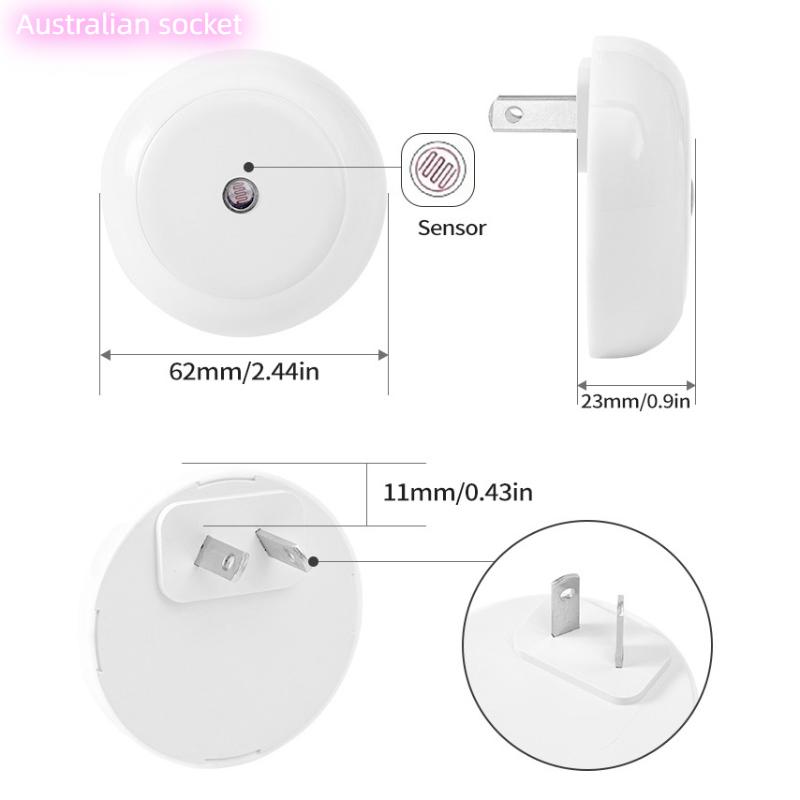 Intelligent Light Control Induction Light, Small Night Light, White Light, Blue Light, Red Light, Warm Light, Amber Light, Smart Home