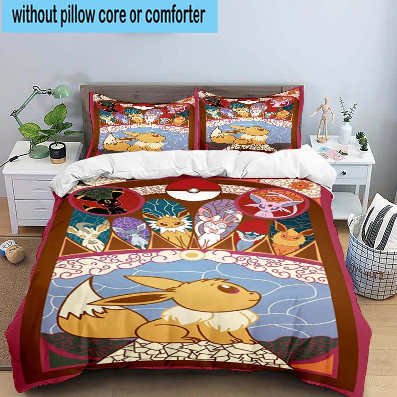 3PCS Cute Pika Adventure 3pcs Bedding,Including 3PCS Duvet Cover And 2pcs Pillowcases Perfect for Christmas,Ideal for Bedroom, Dormitory