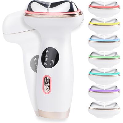 Микротоковый прибор для лица с красной светотерапией - 7-в-1 LED-скульптор и охлаждающий гуа-ша для лица, шеи, области вокруг глаз для подтяжки, уменьшения отечности и двойного подбородка