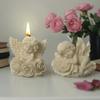 3D Rose Angel Children Candle Silicone Mold for Handicraft Seashell Angel Kid Aromatherapy Candle Plaster Resin Craft Decor Gift
