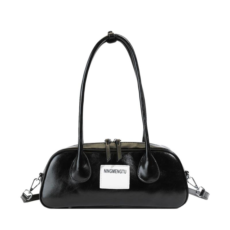 Неоново-зеленая кожаная сумка через плечо для женщин - Модная сумка-багет с отстегивающимся ремешком, Модный ретро-кошелек