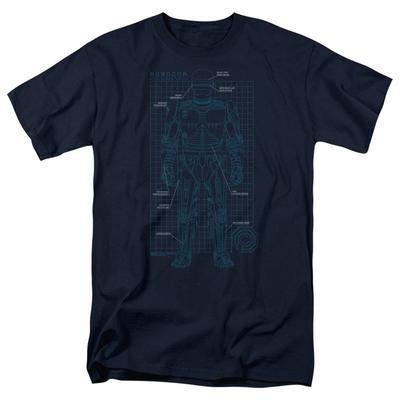 Robocop - Schematic - Unisex Short Sleeve Children's T-shirt - Blue