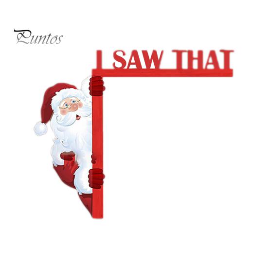 Christmas Door Corner Decoration Rustic Wooden Santa Claus Elk Gnome Elf Left Right Door Frame Sign Front Door Edge Topper Sitter Holiday Ornament