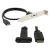 Ulyris USB Front Panel Header and Rear Panel Extension Bracket Male To Female Extension Cable 3.1 [45cm] Type-E Type-C