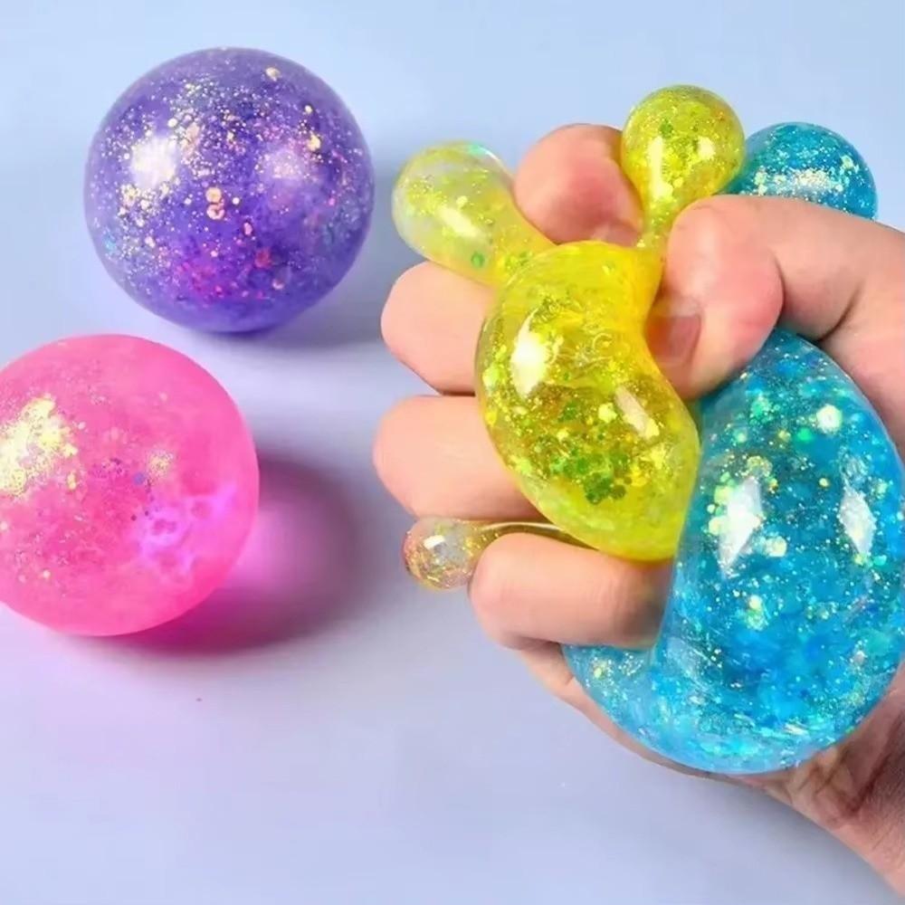 Slow Rebound Maltose Squishy Ball Glitter Squeezable Toy Sensory Toy Fidget Squishy Toy  Adults
