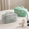 Portable Women Makeup Bag Cosmetic Bag Large-capacity Transparent Mesh Storage Bag Travel Toiletries Storage Package Organizer