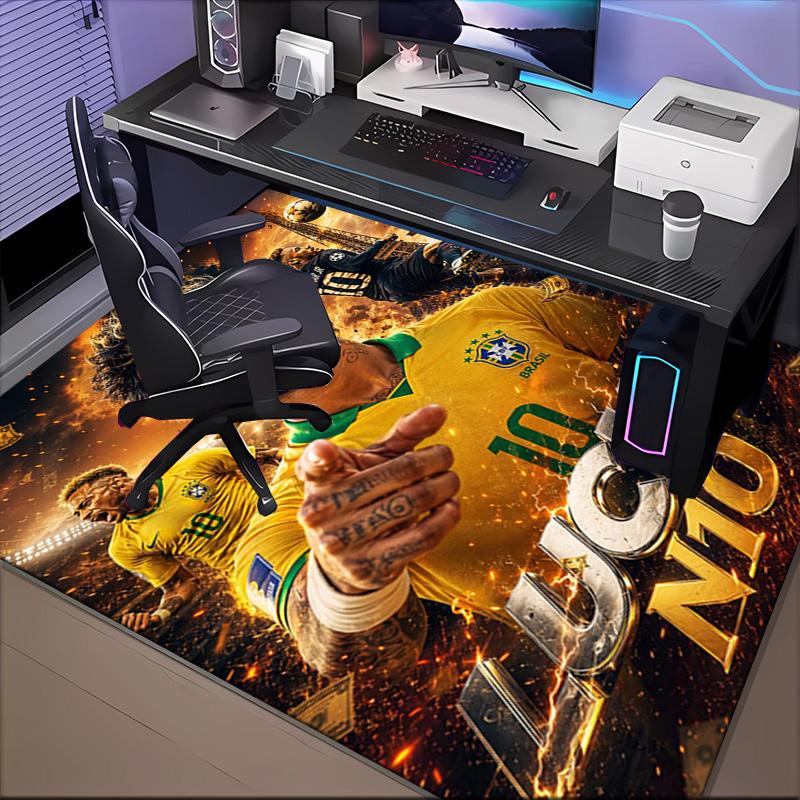 Lucky Football Neymar Journey Rug Game Carpet, Floor Mat for Bedroom Living Room Entryway Rug, Home Decor Idea Gift for Christmas birthday