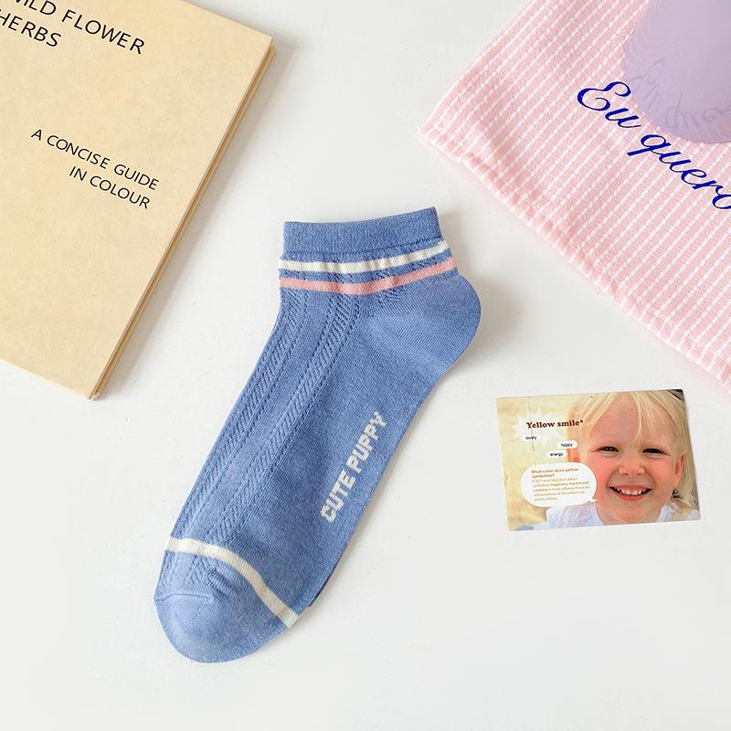 Женские весенне-летние короткие хлопковые носки, дышащие носки-лодочки, впитывающие пот сетчатые носки, летние тонкие мультяшные короткие носки для девочек, тренд