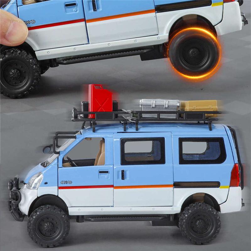 1/24 Wuling Внедорожная Версия Грузовик из Сплава Модель Литьевой Металл Модифицированные Внедорожники Модель Автомобиля Звук и Свет Детская Игрушка Подарок