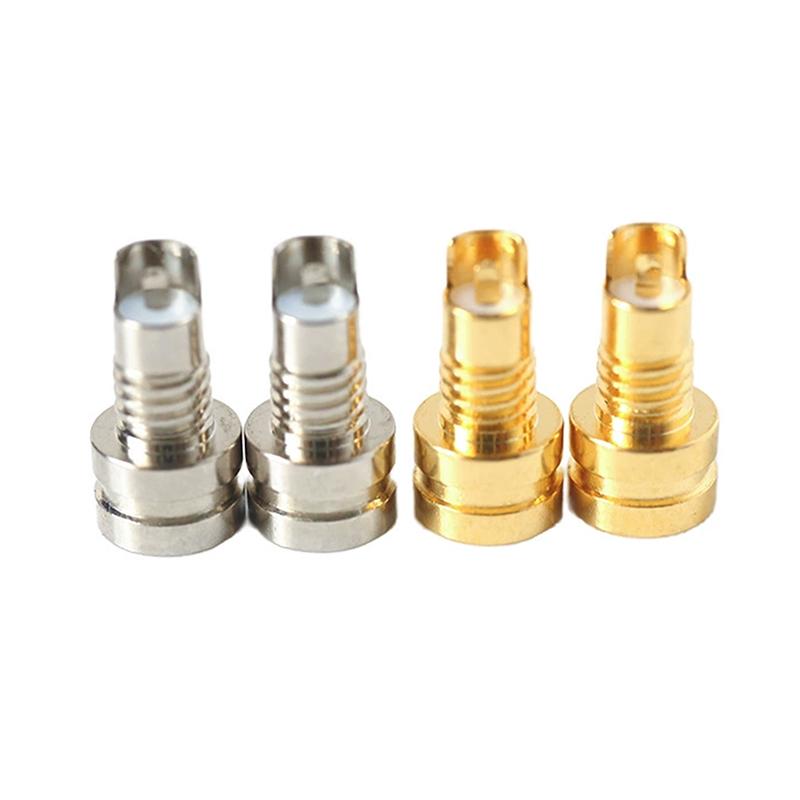 1/2Pcs Universal Pin Socket Female Socket Mmcx Pure Copper Gold Plated Built-In Hreaded Nut Holder Headphone Plug