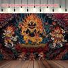 VIKAMA Tibetan Tangka Tapestry Diamond Protector Buddha Statue Buddha Hall Tea Room Zen Living Room Room Decoration