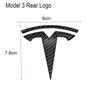 UBLM4 3D ABS Car Front Head Hood Emblem Rear Trunk Badge Sticker For Tesla Model 3 Model Y Replacement Decoration Decals Accessories