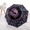 Gothic Skull & Floral Patterned Roundel - Decorative Wall Art or Fabric PanelUmbrella, Portable 3-Fold Umbrella for Men & Women,Christmas Gift ES128