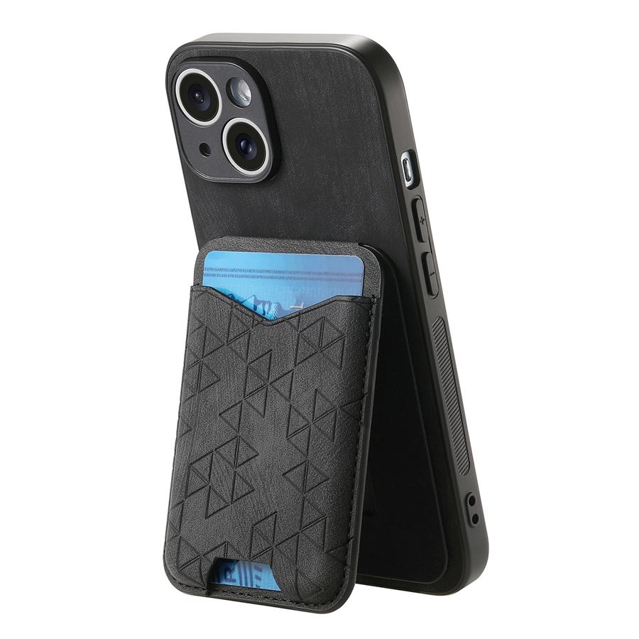 Чехол-кошелек с тиснением в виде геометрической фигуры для iPhone, Samsung, Xiaomi, Google, кожаный чехол-книжка из искусственной кожи с отделениями для карт