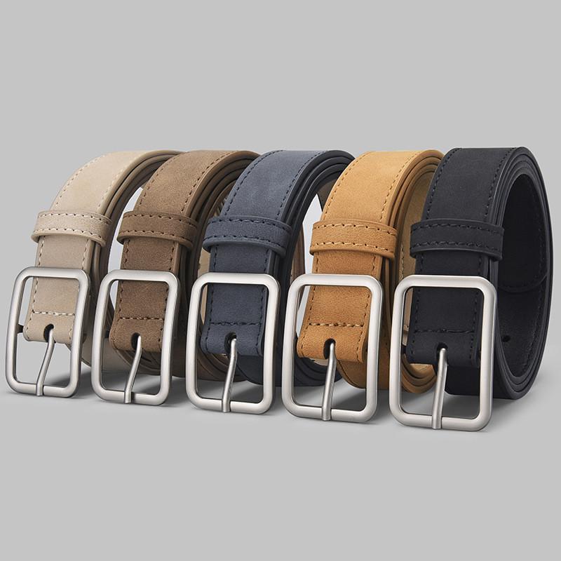 Retro Simple Pu Waist Belt With Alloy Pin Closure For Streetwear And Daily