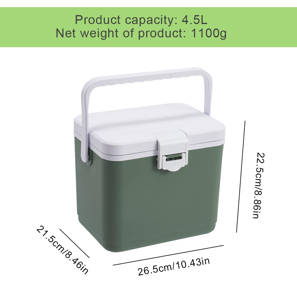 5/4.5L Camping Car Refrigerator with Handle Mini Freezer Fridge Heat Preservation Food Storage Cooler Box for Camping Tailgating