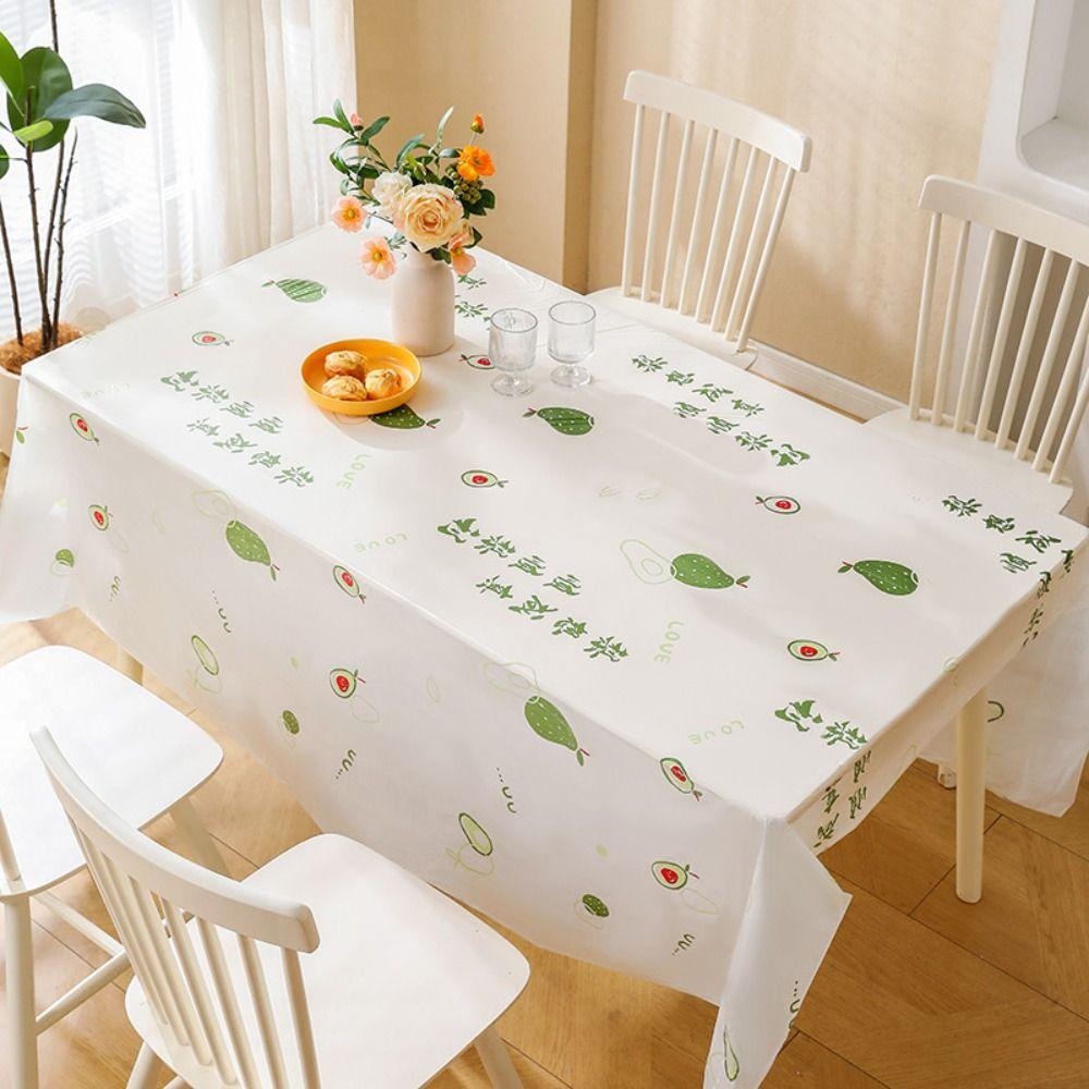 20Pcs Oil Proof Round PVC Tablecloth Plastic Fresh Fruit Tablecloth Desk