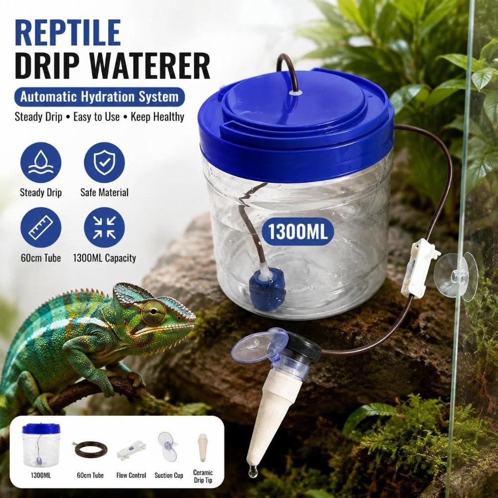 1 set Dual Filtration Reptile Water Dripper Reptile Humidifier Humidifying Work