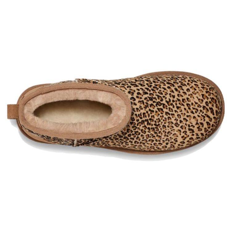 UGG Classic Ultra Mini Speckles Boot Leopard Print Women Sneakers Brown Chestnut 1149270-CHE