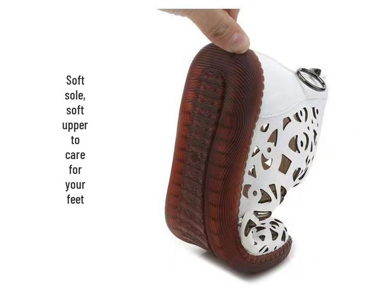 Весна/Лето 2024 Женские Ретро Туфли с Круглым Носком, Перфорацией и Застежкой-молнией