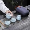 Руяо Ге Килн Портативный Дорожный Чайный Набор Куайкэ Чашка Один Чайник Две Чашки Заварочный Чайник Чайница Кастомизация