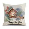 Christmas Gift Home Decorations Cartoon Cushion Cover Pillow Cover Christmas Pillowcase Polyester