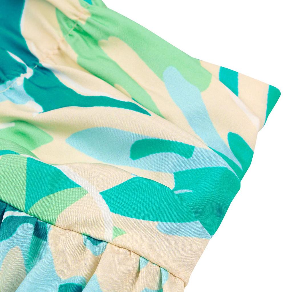 Женская весенняя юбка с цветочным принтом, летняя повседневная юбка А-силуэта с высокой талией и разрезами средней длины S-XL